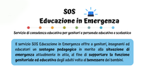 SOS–Educazione in Emergenza: consulenza educativa per genitori e personale educativo scolastico