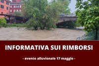 Informativa sui rimborsi per danni in seguito all'evento alluvionale del 17 maggio