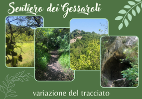 Sentiero dei Gessaroli: modifiche al percorso nel tratto ostruito dalla frana