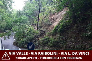 Smottamento in via Valle e fango in strada in via Raibolini e Via L. Da Vinci | interventi di ripristino in corso