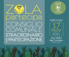 Zola partecipa:  Consiglio Comunale Straordinario sulla Partecipazione il 17 novembre
